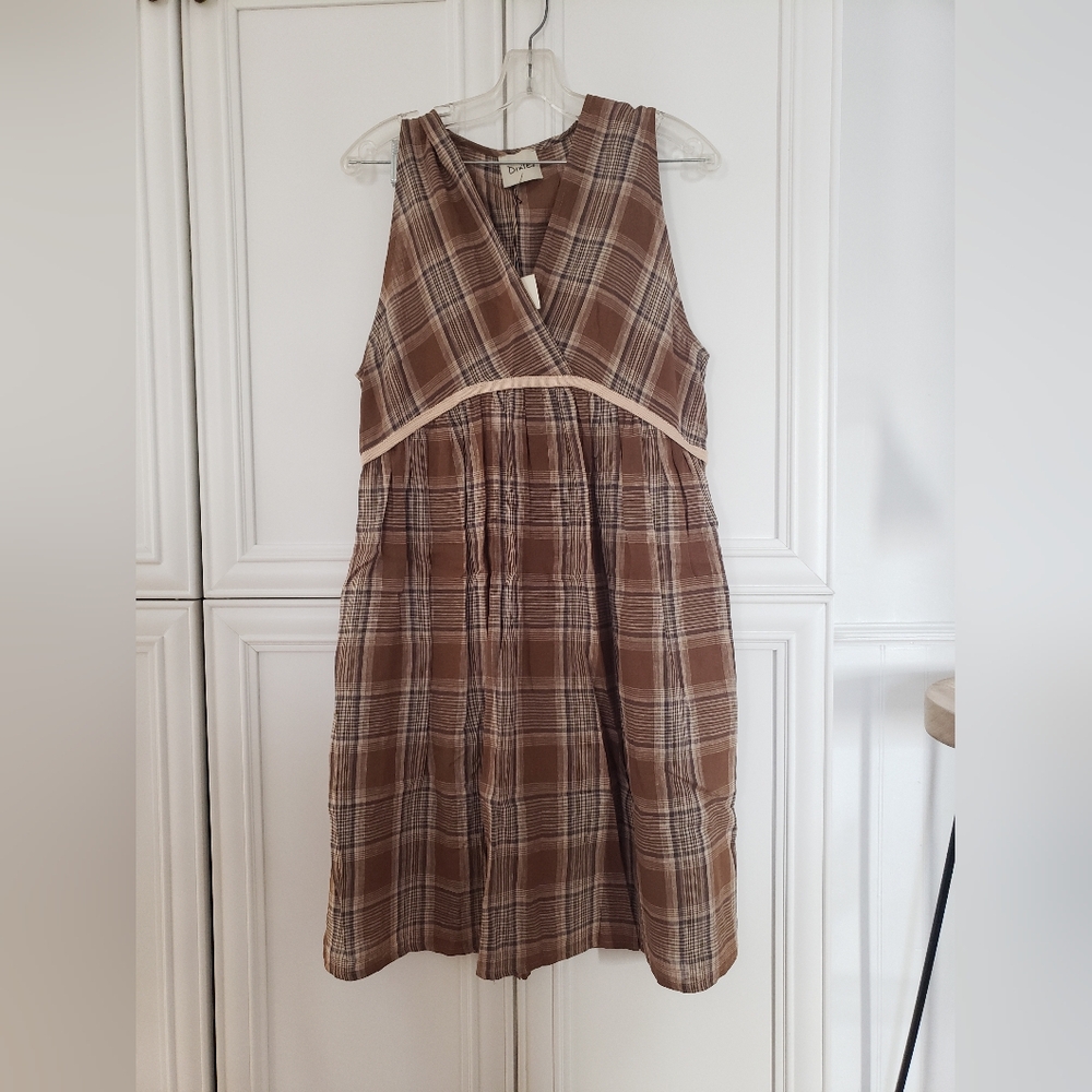 Plaid Dixie Dress With Pockets Made In Italy Sz M